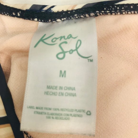 Kona Sol Womens Size Medium Removable Padding Halter Bikini Swim Top Floral NWOT - Picture 6 of 12